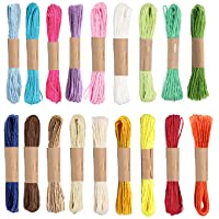 Hopeas Alambre de Papel 18 colores Cuerda de Papel de Rafia para Manualidades DIY- Embalajepara Regalos
